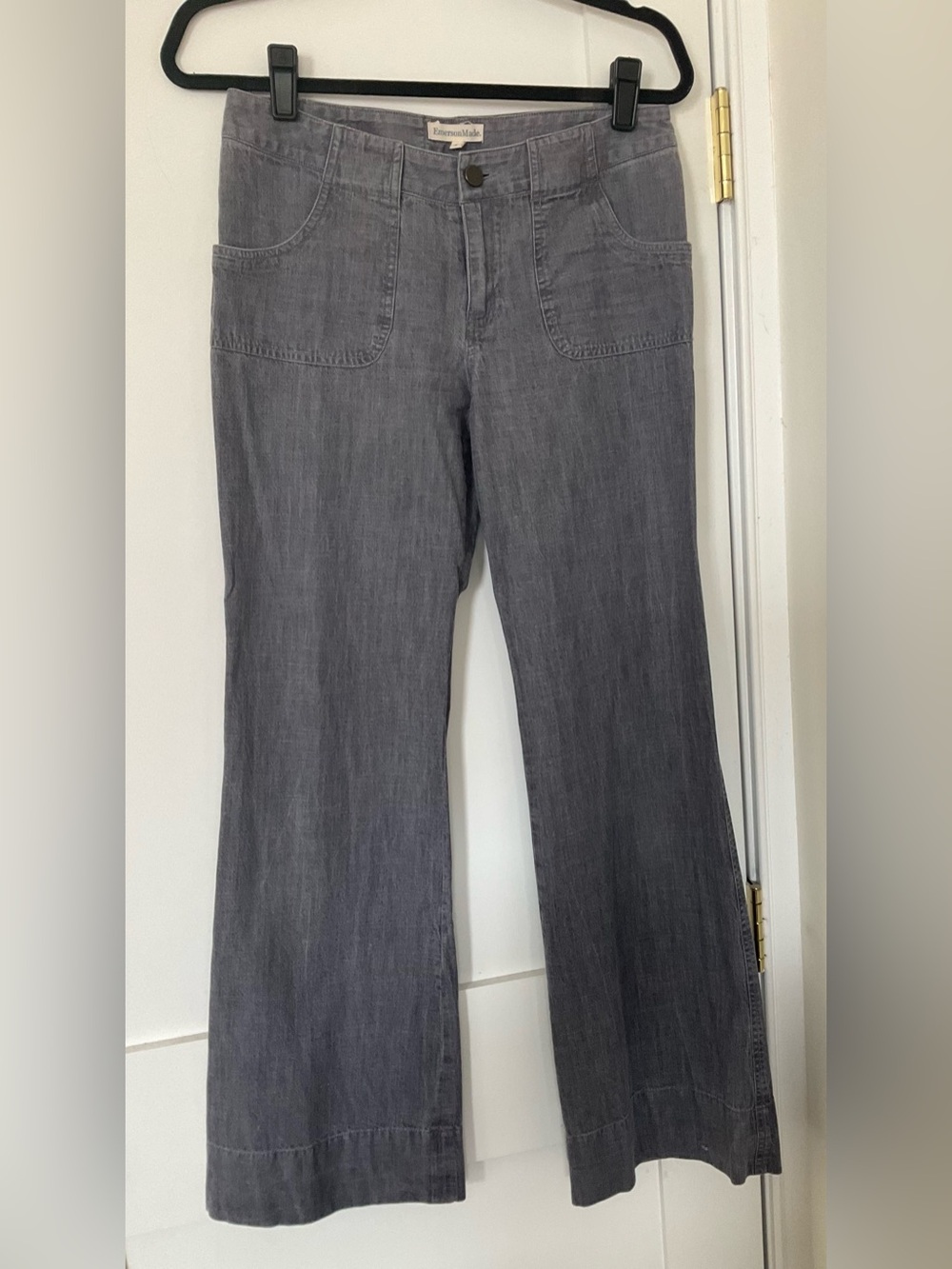 Vintage EmersonMade (now Emerson Fry) low rise wide leg chambray pants